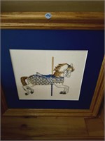 NEEDLE POINT  CAROUSEL HORSE PICTURES
