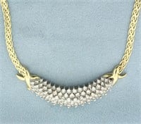 Italian 2.5ct Diamond Necklace in 14k Yellow Gold