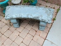 Concrete bench 40 inches wide.