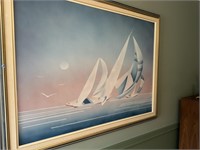 LARGE SAIL BOAT PICTURE - 43x45"