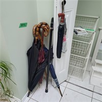 M336 Assorted Umbrellas and cane