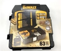 New Dewalt 63 Pc Masonry & Metal Drill Bit Set
