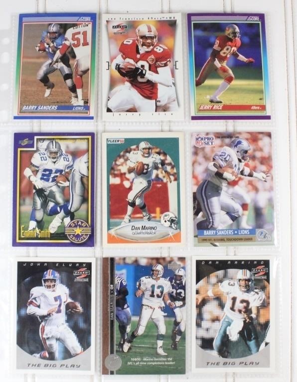 (9) 1990's NFL Football Cards