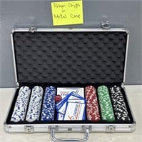 Poker Chips in Metal Case