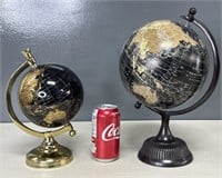 Two Globes with Stands
