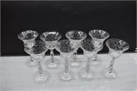 8 Cambridge Chantilly Champagne/Tall Sherbets