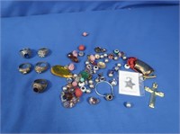 Costume Jewelry incl Mens Costume Class Rings