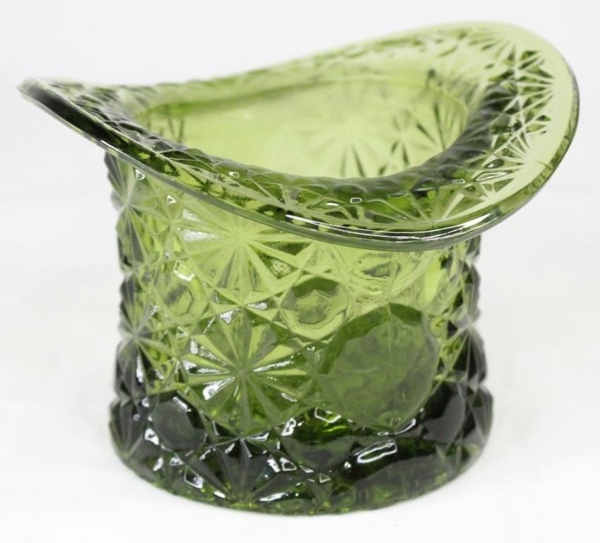 Olive Green Glass Tophat