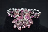 Eisenberg Pink Ice Rhinestone Earrings & Bracelet