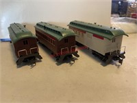 Lot of 3 AT & SF Model Train Cars (hallway)