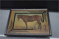 Horse and Child Framed print by H Goodwine