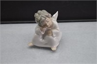 Lladro "Angel Thinking" Porcelain Figurine