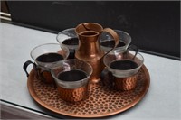 Turkish Copper Coffee Set