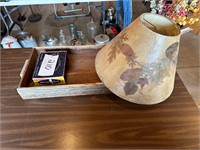 Lamp Shade, Cigar Box, Wood Tray