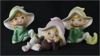 Homco Pixie Elf Figurines