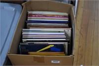 Box of Vinyl Record Albums