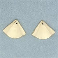 Beveled Fan Design High Polish Earring Enhancer Ja