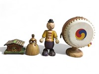 Swiss Music Box, Wood Carvings, Drum