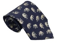 Jim Thompson Elephants Dark Blue Neck Tie P3674