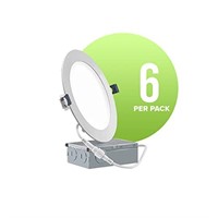 SuncoLED 4-Inch LED Recessed Slim Pot Light with J
