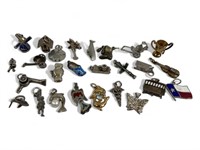 25 Vintage .925 & Sterling Silver Charms