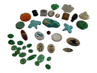Various Mixed Gemstones Jade MOP Cameos & more