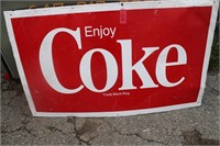 Coke Sign 3 x 5ft / 1981