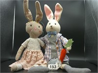 Super cute bunny couple 24” tall