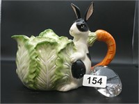 Fitz and Floyd 1987 bunny teapot