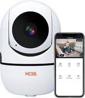 $45  MOBI Cam HDX, Baby Monitor - White