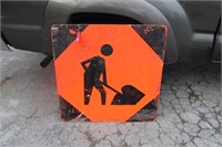 Men At Work Metal Road Sign 3ft