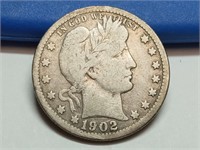 OF) 1902 O silver Barber quarter