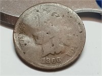 OF) Key date 1866 Indian head penny