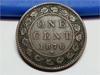 OF) Better date 1876 H Canada 1 cent