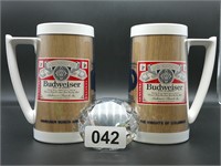 2 Budweiser thermo-serv KOC 100th year 1892-1982