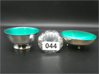 Reed and Barton Silverplated enamel bowls