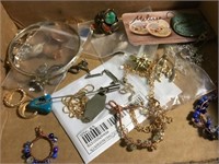 Costume Jewelry Lot Pendants Bracelets Etc