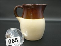 6” two-toned stoneware pitcher