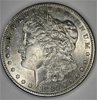 1880 s AU Grade Morgan Silver Dollar