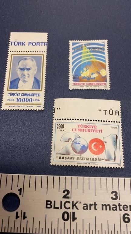 F1) Vintage Greek postage stamps. Unused. In