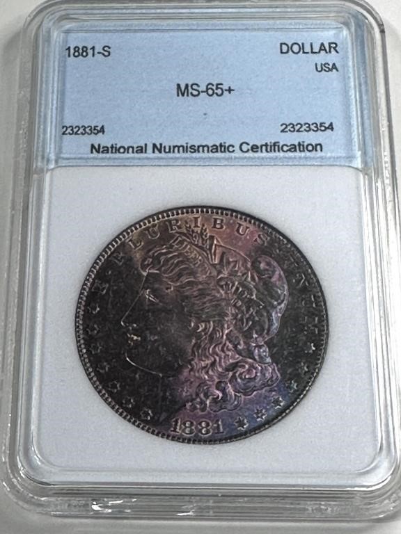 1881 s MS 65 PLUS Toned Morgan - $325 CPG