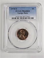 1970 s LG. PRF68 Red PCGS Lincoln Wheat Cent