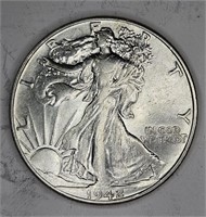 1942- XF-AU Walking Liberty Half Dollar