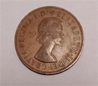 OF) Bronze 1962 British large penny.
