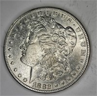 1882 P -AU Morgan Dollar