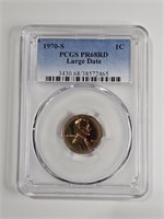 1970 s LG. PRF68 Red PCGS Linciln Wheat Cent