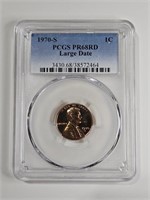 1970 s LG. PRF68 RED PCGS Lincoln Wheat Cent