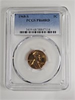 1968 s PRD68 RED PCGS Lincoln Wheat Cent