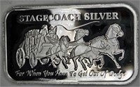 1 oz. Stagecoach Segmented Silver Bar