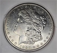 1897 s AU-Prooflike Morgan Silver Dollar